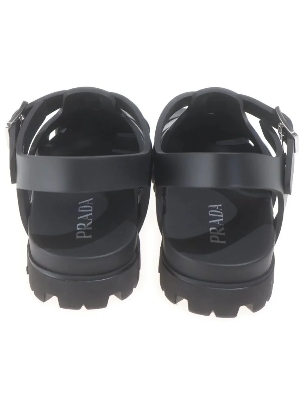 Prada Rubber Fisherman Sandals Black
